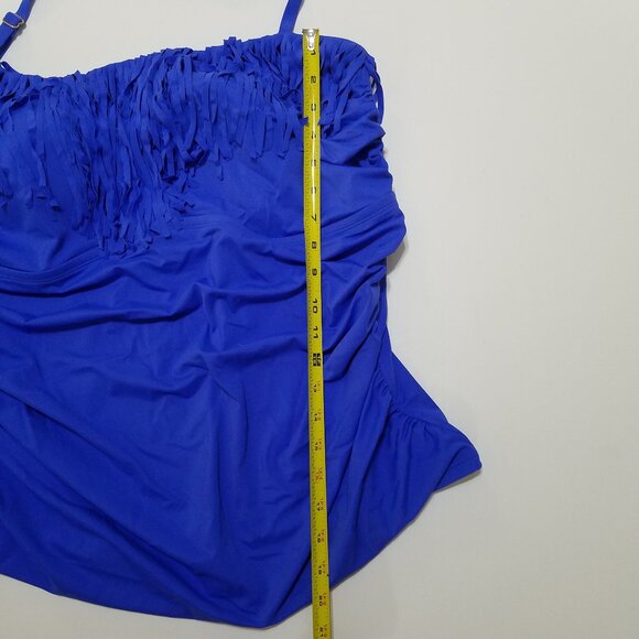 NWT Swimsuits For All Swim Set Fringe Blue Size 22 - Picture 6 of 16